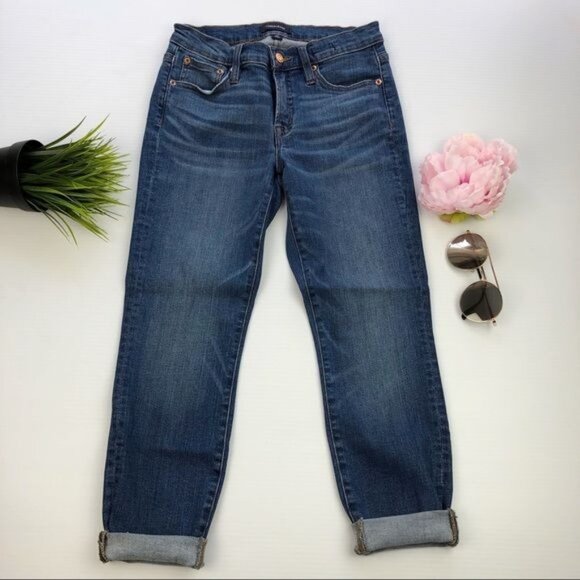 J.Crew Toothpick Skinny Fray Hem Blue Jeans size 25 - Picture 4 of 12